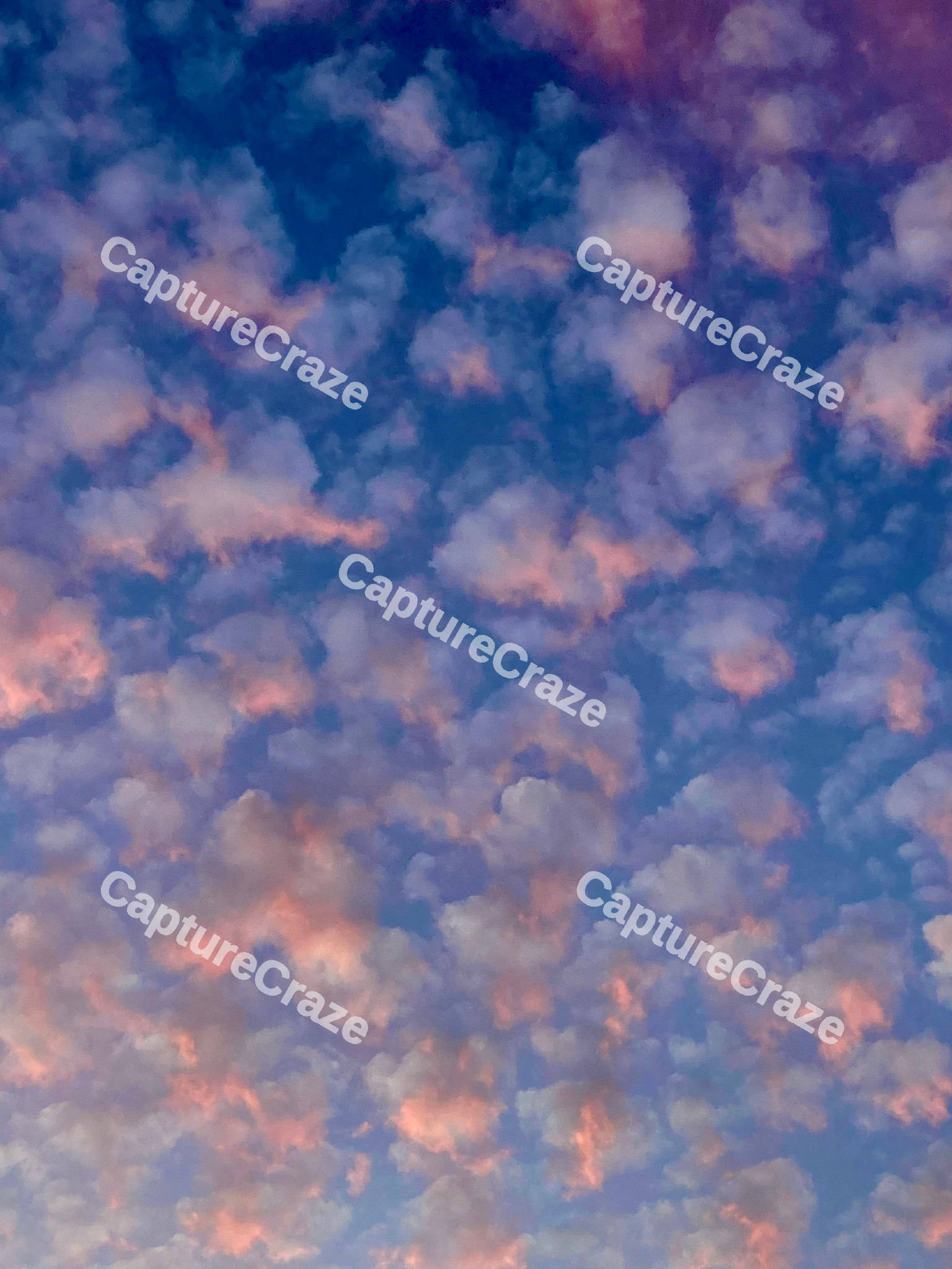 Cloudy sky with purple sunset